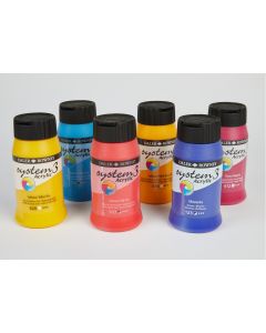 System 3 Original Acrylic Colours 500ml - Set 2