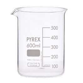 Pyrex Glass Beaker Squat Form - 600ml - Pack of 10 | Dryad Education