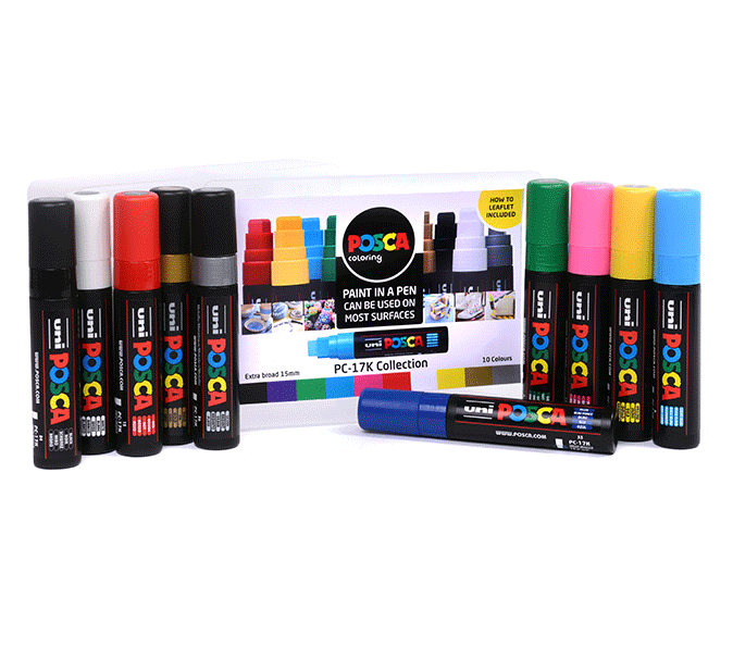 Uni Posca Marker PC-17K 10 Standard Colours